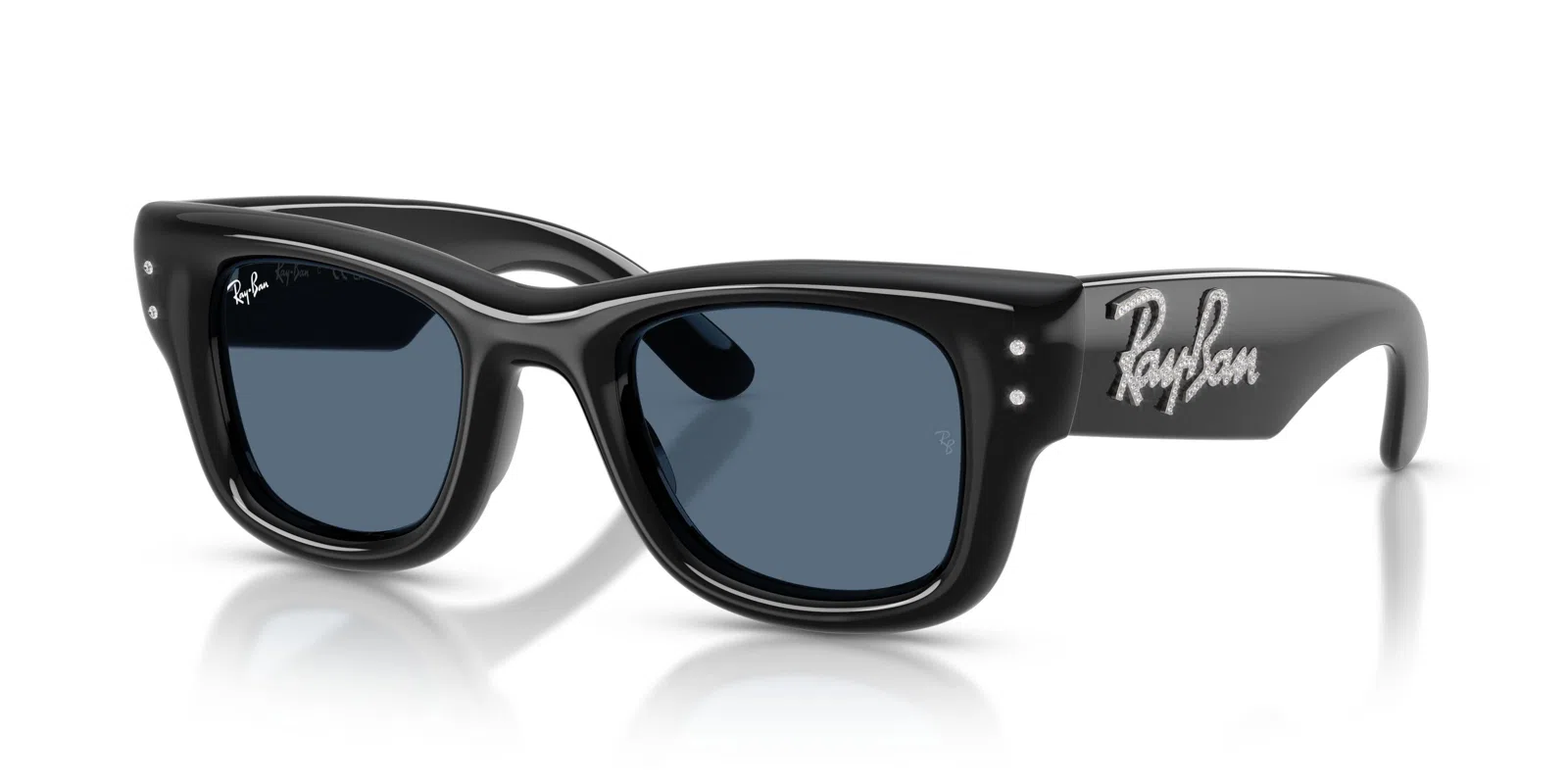 Ray-Ban Wayfarer Puffer 4940B Sunglasses - Green & Strass - view 55